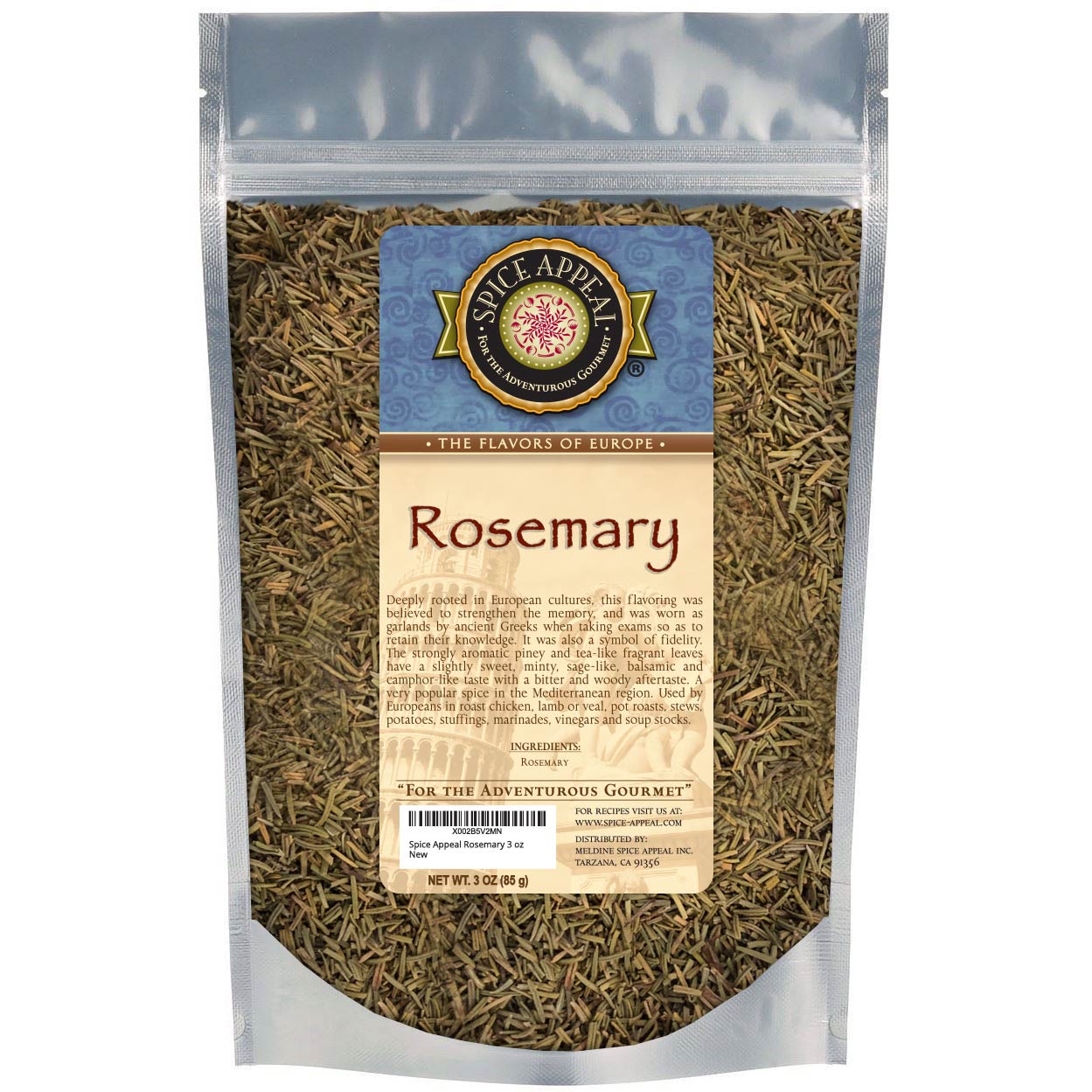 Rosemary in resealable stay fresh pouch 3oz
