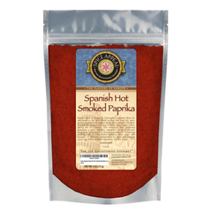 Spanish Hot Smoked Paprika in resealable stay fresh pouch 4oz